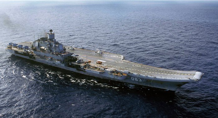 Archive photo of the Russian aircraft carrier Admiral Kuznetsov